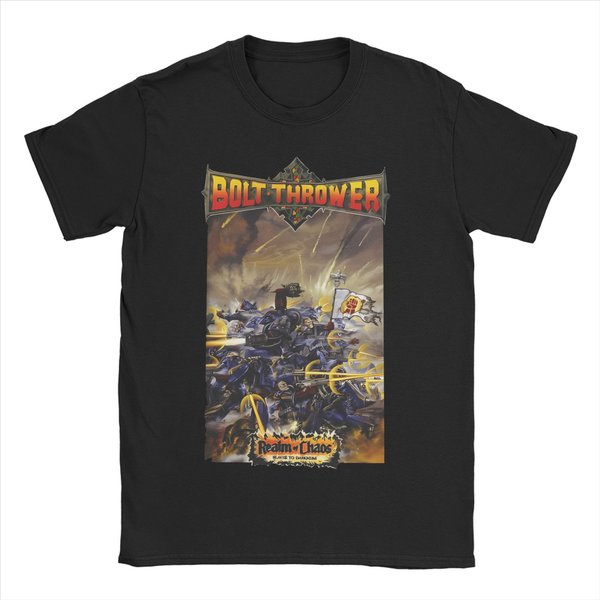 Koszulki Z Logo ZespołU Rockowego Bolt Thrower MęSkie Damskie BawełNiane Szalone Koszulki OkrąGłY Dekolt T-Shirt KróTki RęKaw Ubrania Lato XL Gray-image