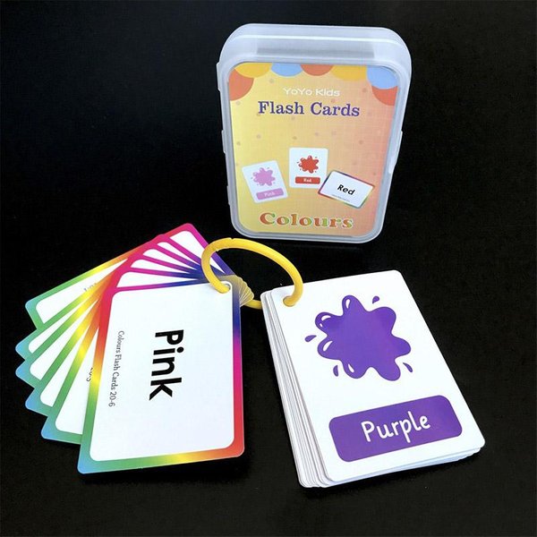 Zabawki Montessori Dla Dzieci Wczesna Nauka Angielskie Karty Flash Edukacyjne Zabawki Poznawcze Dzieci Karta SłOwna KształT Zwierzę Kolor Zabawka-image