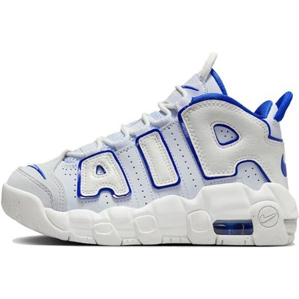 Zapatillas Nike Air More Uptempo PS Blanco Real Para NiñOs Summit-White Football-Grey Racer-Blue FN4858-100 31 Gray-image