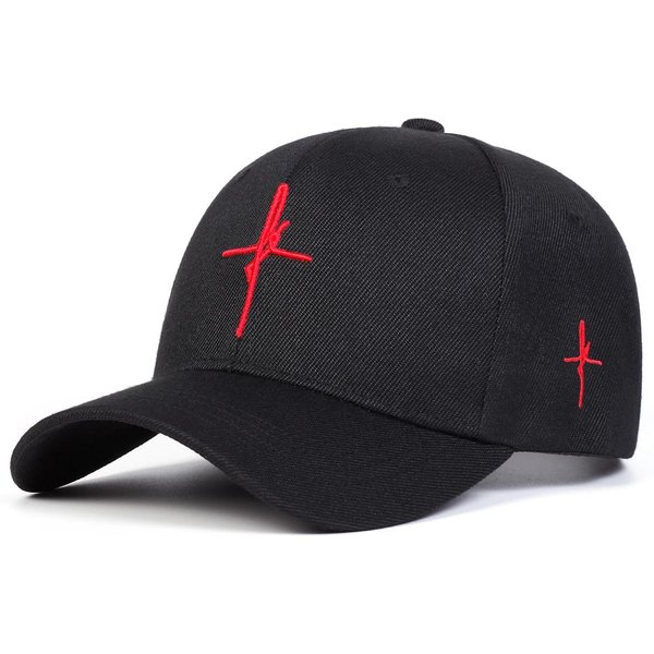 Gorras De BéIsbol Bordadas Con Cruz De Personalidad Unisex Primavera OtoñO Ajustables Para Exteriores Sombreros Casuales Sombrero Protector Solar-image