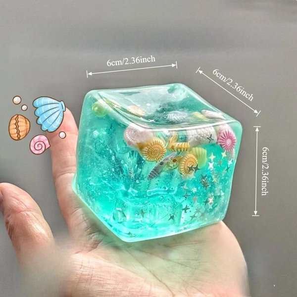 Zabawki Dzieci DziecięCe Taba Squishy PiłEczki Antystresowe Kostka - Oceaniczna Sensoryczna Fidget Zabawka Powoli PodnosząCa Się Squishy Dla I DorosłYch ŚCiśNij Zrelaksuj Prezent-image
