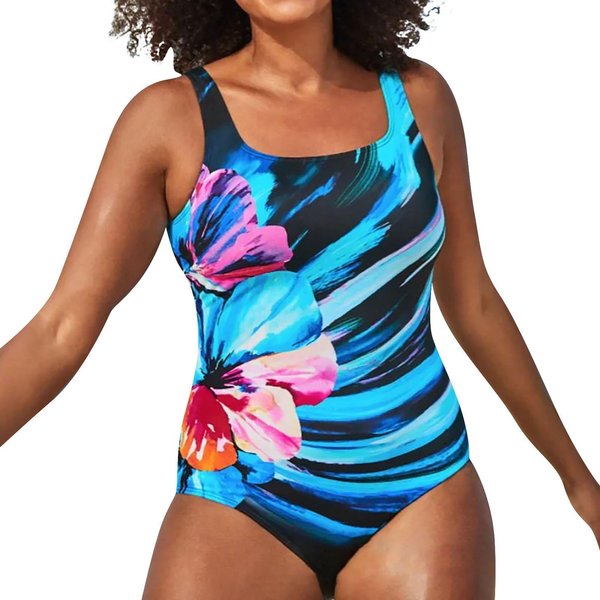StróJ KąPielowy JednoczęśCiowy W DużYm Rozmiarze Z Nadrukiem StróJ KąPielowy JednoczęśCiowy Damski Bikini 3XL-image
