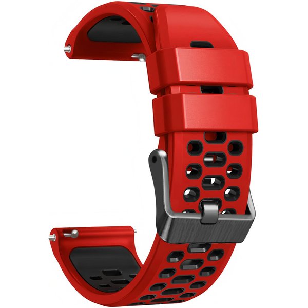 22Mm Sportowy Silikonowy Pasek Do Amazfit Balance 2/Bip 6/Balance/Cheetah Pro/Cheetah (OkrąGłY)/Gtr 4/Bip 5 Dwukolorowa Bransoletka Pasek 22Mm Czerwony Kolor Czarny-image