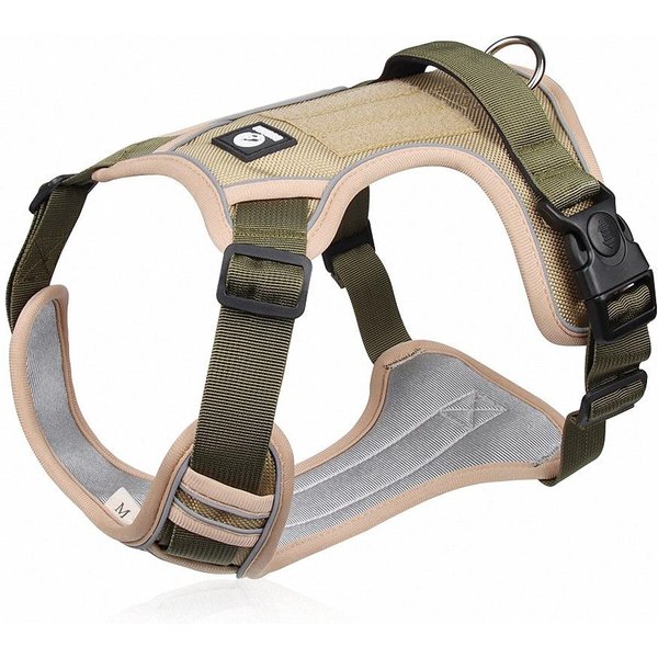 Arneses Collar Perro Mediano Grande Labrador EjéRcito Reflectante Ajustable ArnéS Tela Oxford Chaleco Mascota Entrenamiento Sabueso Pasear Al Perro M-image