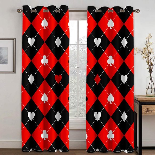 ŻółTa Patchworkowa Geometryczna ZasłOna PasująCa Do Pokoju DziecięCego Salonu Sypialni Balkonu Kuchni Dekoracja Okna 2 Panele 50W130H(Cm)X2Pcs&Hook-image