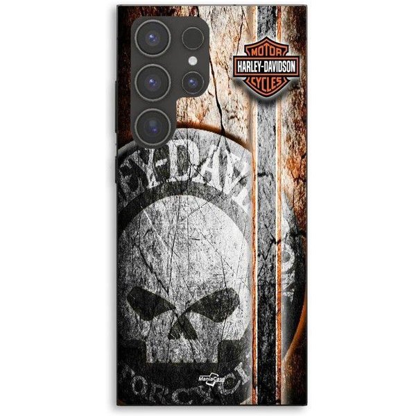 Funda De TeléFono - Maniacase - Samsung Galaxy S24 Ultra - Calavera Vintage (Harley Davidson) - Silicona TPU - Negro Negro-image