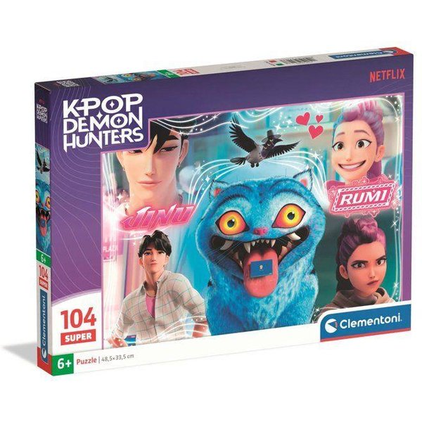 Clementoni - Cazadores De Demonios K-Pop - Puzzles 104 Piezas Super - Puzzle Infantil - Desde 6 AñOs - Juni - Rumi - Netflix - 48.5 X 33.3-image