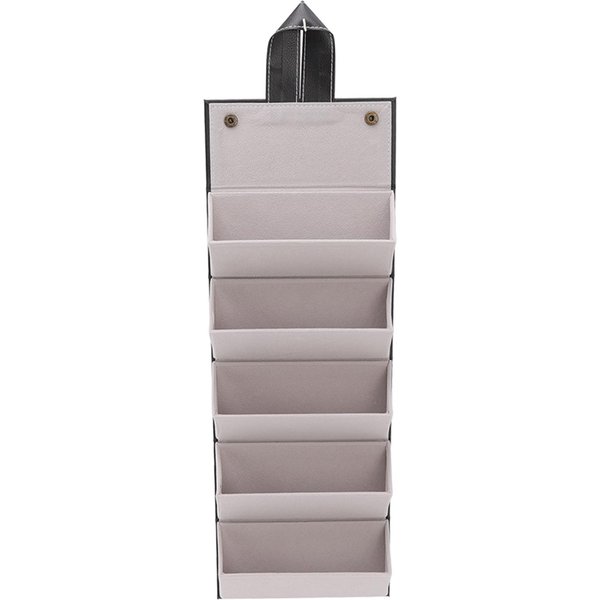 Estuche Organizador Para Gafas De Sol, Estuche Multifuncional De Cuero PU Con MúLtiples Ranuras Para Gafas De Viaje, Almacenamiento Para Negro-image