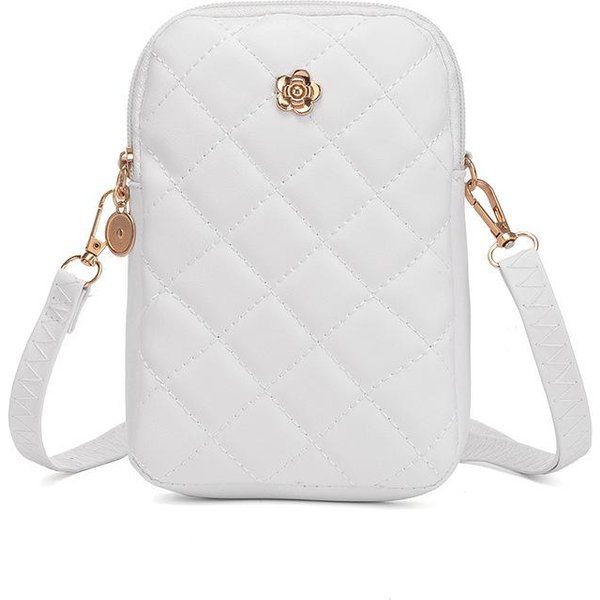 Damska Torba Nowy KoreańSki Styl Wszechstronna Prosta Torba Na Ramię Pionowa Torba Na Telefon KomóRkowy Torba Na Ramię Torba Crossbody Lato MałA Kwadratowa Torba White-image