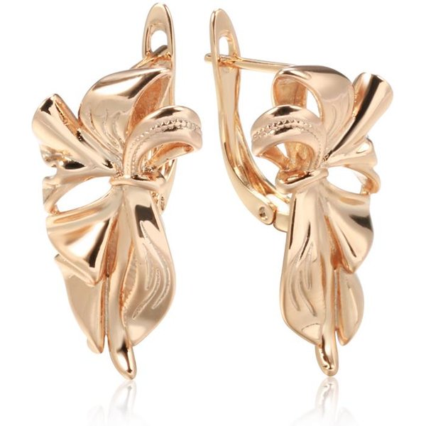 Nueva Tendencia Color Oro Rosa Metal Pendientes Largos Colgantes Mujer Moda Vintage JoyeríA GeoméTrica Flor Hueca Pendientes-image