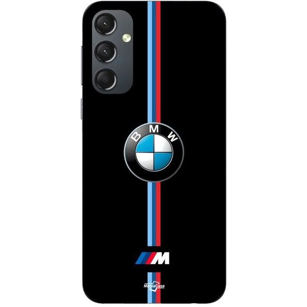 Funda De TeléFono - Maniacase - Samsung Galaxy S23 Fe - Silicona - Flexible - Logotipo De Bmw Negro-image