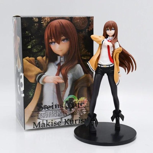 Steins Gate Makise Kurisu Figura De Anime Kurisu Makise Figura De AccióN Adorno Para Coche Modelo DecoracióN De Escritorio Juguetes Coleccionables Para Fans Regalos-image