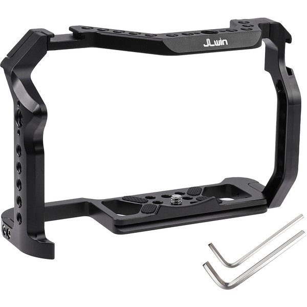 Klatka Do Aparatu Jlwin Metall Ze Stopu Aluminium Z PłYtką Szybkiego Uwalniania, Mocowanie Do Zimnego Buta, Liczne ZłąCza 1/4 Cala-20 Czarny-image