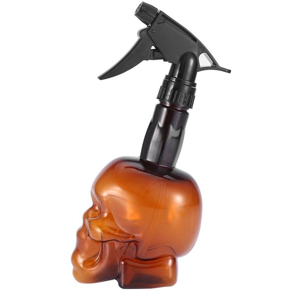 Botella De Spray Para PeluqueríA Recargable Calavera SalóN De PeluqueríA Pulverizador De Niebla De Agua 500Ml Verde MarróN-image