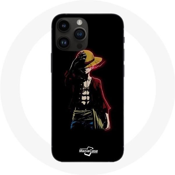 Funda - Maniacase - Iphone 14 Pro Max - One Piece Manga Anime Luffy - Negro - Flexible Negro-image