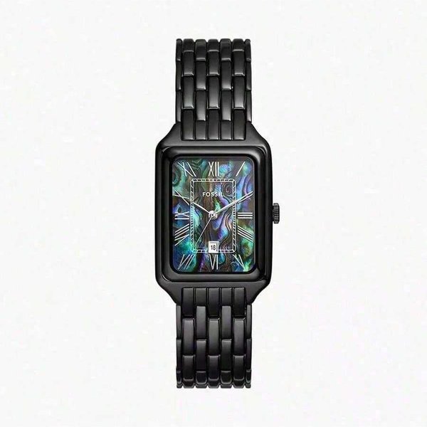 Reloj Fossil Raquel De Acero Inoxidable Con Esfera Multicolor De Cuarzo ES5340 Negro-image