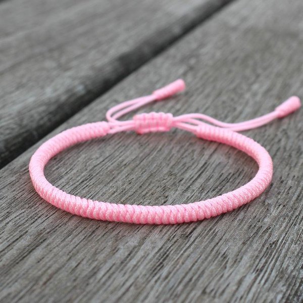 Pulsera De Cuerda Roja Hecha A Mano Tibetana Regalo Para Pareja Pulseras Trenzadas Ajustables Con Nudo Concentrico Para Mujeres Hombres JoyeríA De Amistad Gray-image