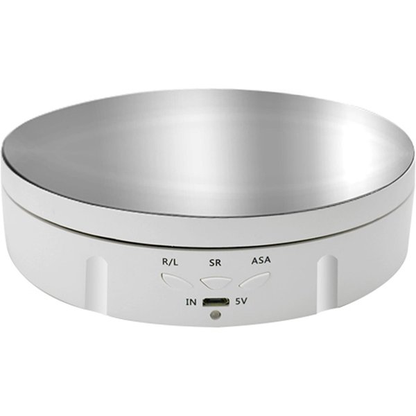 Plato Giratorio EléCtrico De 360 Grados, Soporte De ExhibicióN Giratorio Con Carga Usb, 3 Velocidades Ajustables Para ExhibicióN De FotografíA, JoyeríA, Reloj, Coleccionables Type 1 Negro-image