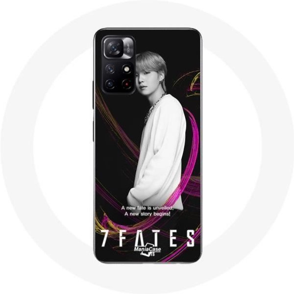 Funda Para Xiaomi Redmi Note 11S 5G - Maniacase - BTS Suga - Flexible - Blanco - Unisex-image