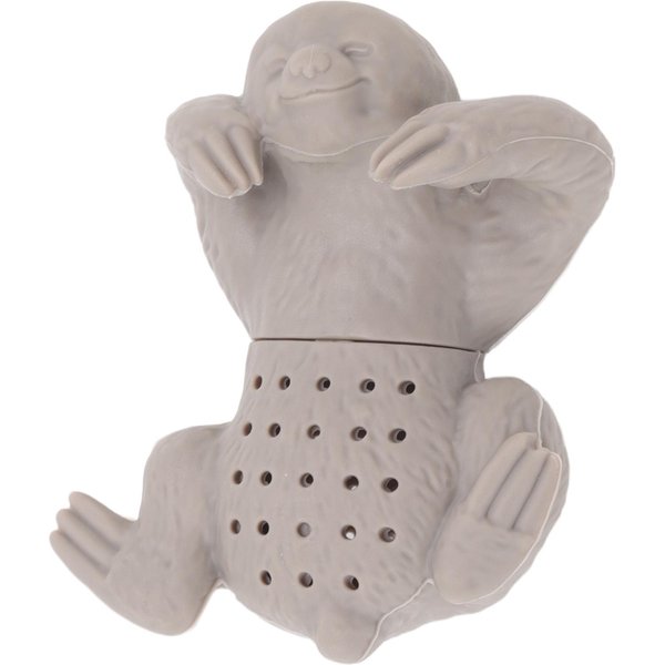 Infusor De Té De Silicona Forma Animal Linda Colador De Té De Silicona Flexible Filtro Difusor Remojador Para L(For 6.5-9Kg) Gray-image