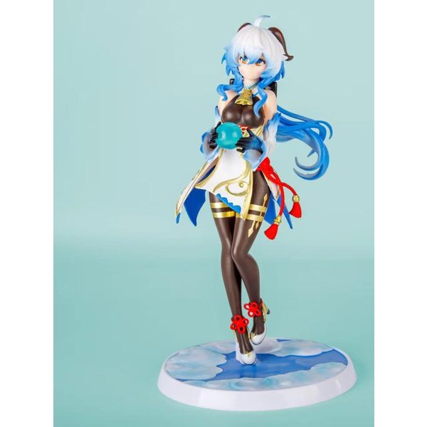 21CM Figura De Chica Linda Ganyu De Anime Juego Genshin Impact Modelo De Anime Juguetes Regalos ColeccióN Adornos De AccióN Mirada De Luna Llena PVC 1/7 No Box Blue-image