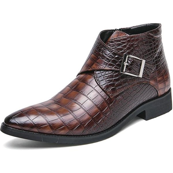 Kowbojskie Buty MęSkie Oryginalne SkóRzane Buty MęSkie Buty Luksusowe Buty Wysokiej JakośCi Sukienka Booty Man Casual Sneakers Buty MęSkie Kostki 42 Black-image