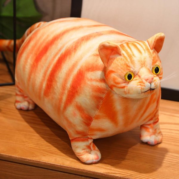 30/50Cm SimulacióN 3D Gatos SúPer Gordos Peluche Animal Relleno Lindo Realista Juguete MuñEca Gato Juguetes Para Mascotas DecoracióN Del Hogar Regalo Para NiñAs CumpleañOs 30Cm-image