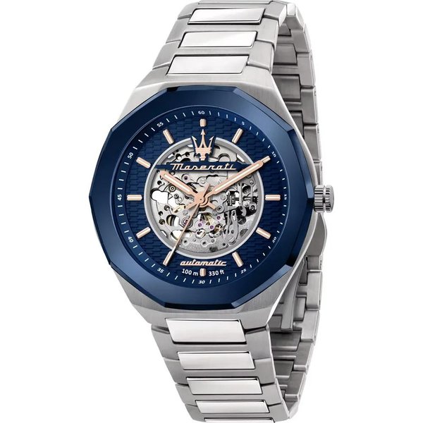 Maserati Stile Blue Acero Inoxidable Reloj AutomáTico Esqueleto Para Caballero R8823142004 Azul-image