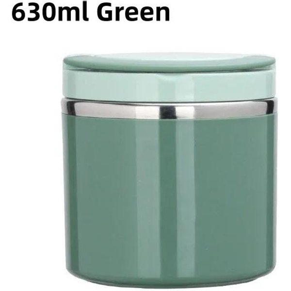 630/1000Ml Tarro TéRmico Para Alimentos Taza Para Sopa Aislada Contenedores Termo Acero Inoxidable Fiambrera Termo Mantiene Caliente Para NiñOs Escolares-image