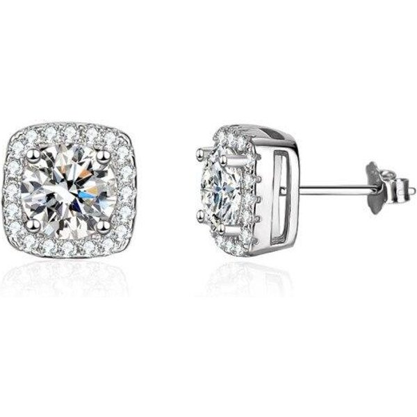 Pendientes Daimi De Moissanita Color D De 1 Quilate Real, Plata De Ley 925, Piedras Preciosas, JoyeríA Fina Para Mujer, Regalo-image