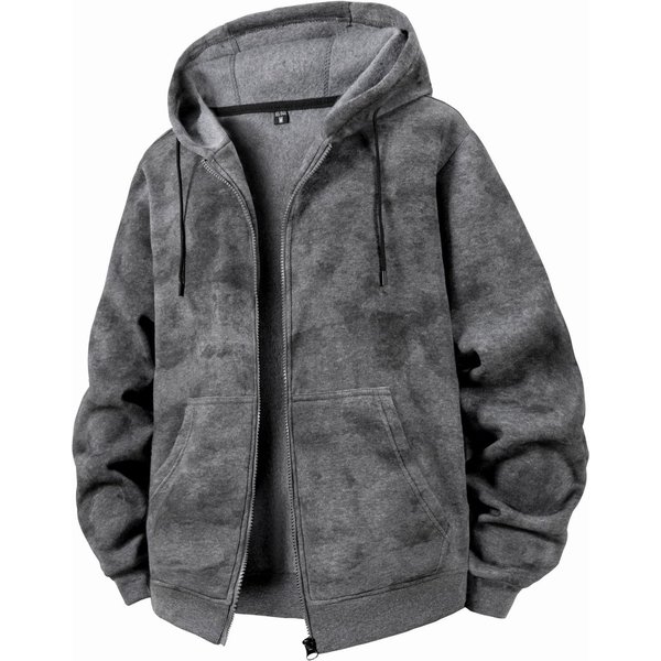 Bluzy Z Kapturem MęSkie Bluza Z DłUgim RęKawem Bluza Z Zamkiem BłYskawicznym Bluza Z Kapturem Dla MężCzyzn Odzież Sportowa Slim Fit Casual Jacket XS Szary-image