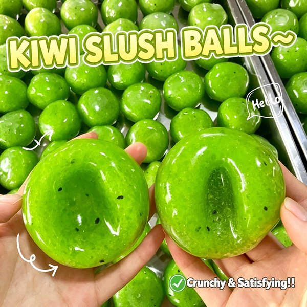 RęCznie Robiona Forma Do Squishy Kiwi Slush, Modelowalna, Bez Odbicia, ChrupiąCa, Kulka Antystresowa, Realistyczny Owoc, Prezent Dla DorosłYch I NastolatkóW-image