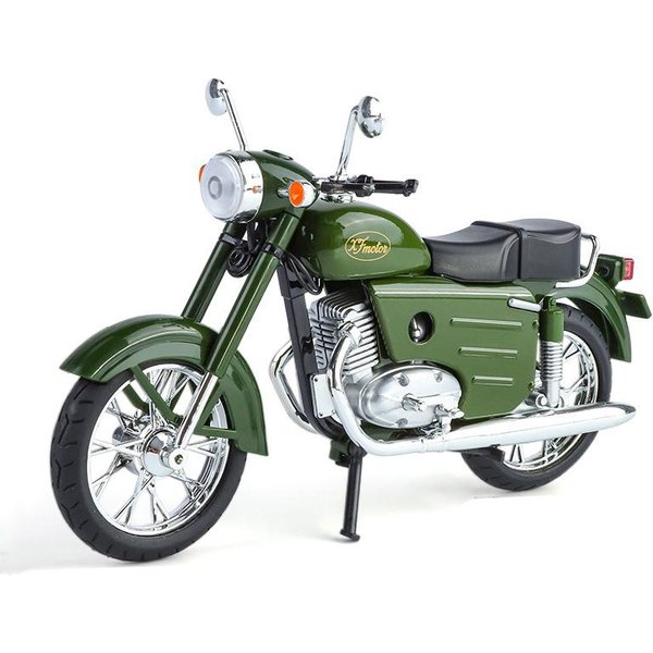 1:10 Jawa 250 Stop Model Motocykla Klasycznego Retro Metal Diecast Model Motocykla Ulicznego DźWięK I ŚWiatłO Symulacyjne Zabawka Dla Dziecka Prezent Gray-image