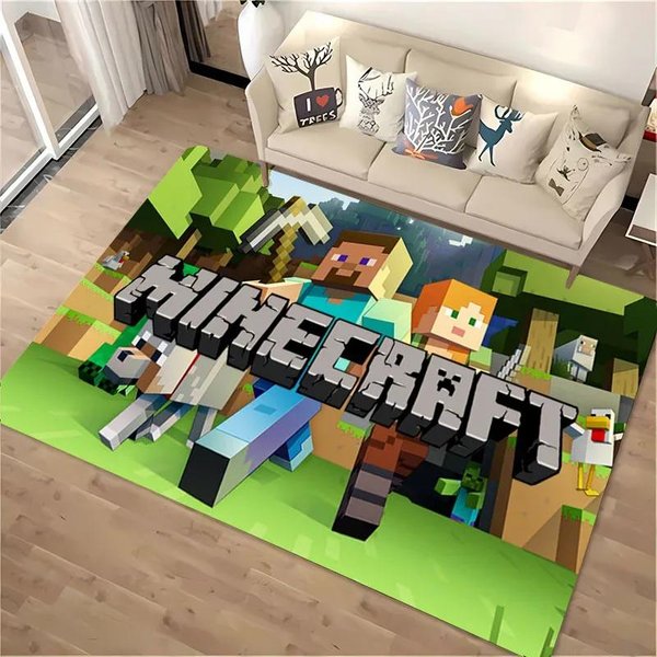 Alfombra M-M1Necraft De ImpresióN 3D Para Sala De Estar Dormitorio Pasillo Alfombra Suave Antideslizante Alfombra De ÁRea Sofá Felpudo DecoracióN Del Hogar Alfombra Regalo 40X60Cm (16X24In)-image