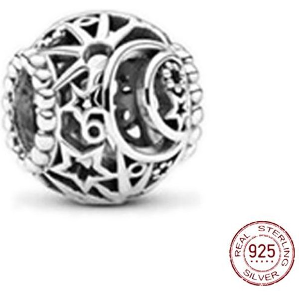 Colgante Flor Manzana De Plata De Ley 925 Moda Familia Cuentas Encaja Original Pulsera De Charms JoyeríA Para Mujer Regalo DIY-image