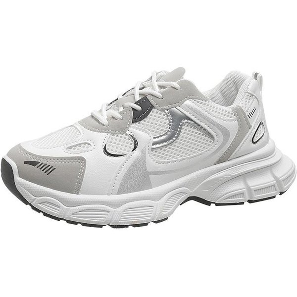 Zapatillas De Papá Con Plataforma Alta Para NiñOs, Nuevas De Primavera, Estilo Ins, VersáTiles, Transpirables, Deportivas Casuales 40 Blanco-image