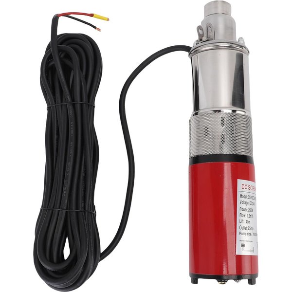 Bomba Sumergible Para Pozos Profundos De 260W Bomba De Agua De Tornillo De Acero Inoxidable Para Riego De Granjas Y Ranchos 1.2M³ H Alto Caudal 40M De Altura-image