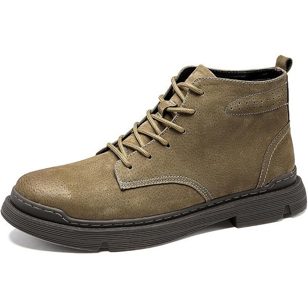 Botas De Trabajo De CañA Media, Estilo BritáNico, Retro, Modernas, De CañA Alta, Botas Cortas TáCticas, Botas De CañA Media, Informales, De Invierno 44-image