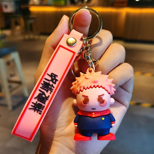 Jujutsu Kaisen Breloczek Chibi Gojo Satoru Itadori Yuji Niestandardowe Breloczki KreskóWka ŚMieszna BiżUteria Prezent Dla Przyjaciół Breloczek Anime Beige-image