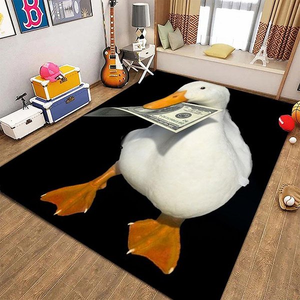 ŻAłOsny Humor Kaczka HD Dywany Wielkopowierzchniowe Do Domu Salon Sypialnia DziecięCa Sofa Wycieraczka Dywaniki Na PodłOgę Kuchenną AntypośLizgowe Dekor 40X60Cm (16X24In)-image