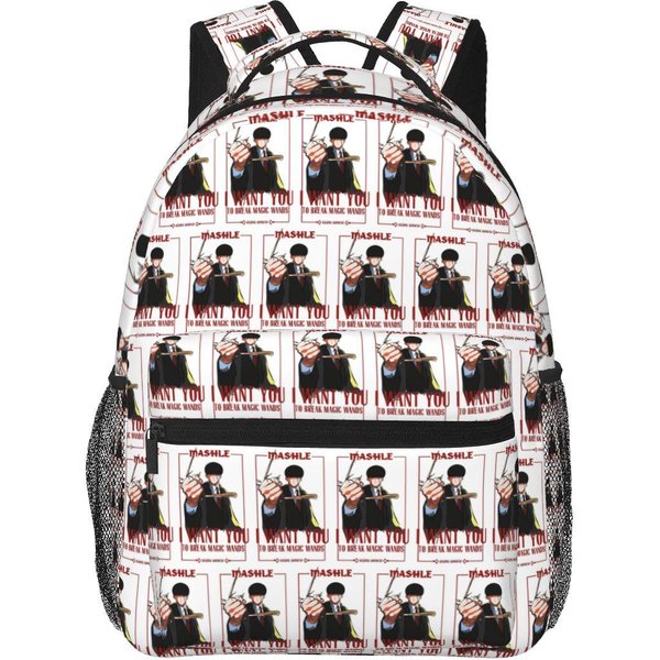 Mashle Magia Y MúSculos CóMic Mochila Escolar Estudiante Mochila Escolar Mochila De DíA Para Senderismo Viajes Para NiñOs NiñAs Mochila De Libros Moda Bolsos De Hombro One Size Black-image