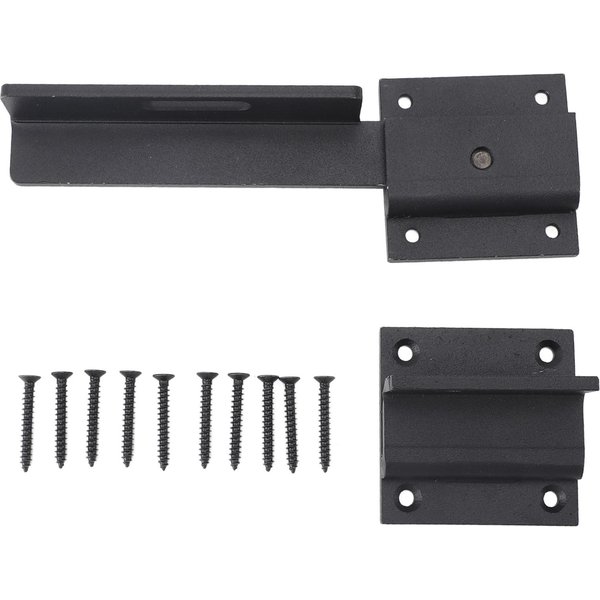 Cerradura De Pestillo De Puerta Abatible Pestillo De Puerta De Acero Al Carbono Con Agujero Para Candado Para Valla De Madera Exterior Puerta De Granero-image