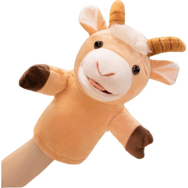 Zwierzę Z Pastwiska 25 Cm Koza Owca Marionetki Urocze Do Opowiadania Historii Pluszowa RęCzna RęKa KreskóWka Pluszowe Zwierzę Wczesna Edukacja-image