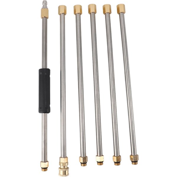 Lanza De ExtensióN Para Hidrolimpiadora De 90 Pulgadas Power Washer Lance Con Conector RáPido De 1/4 De Pulgada Para Limpieza De Techos 6Uds-image