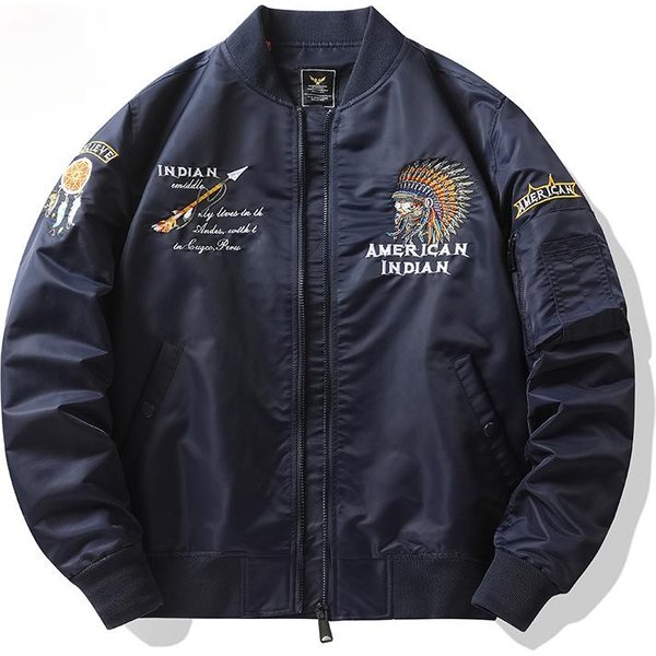 Chaqueta Bomber Nueva De Primavera Y OtoñO Para Hombre Bordada Uniforme De BéIsbol Abrigo De Talla Grande Chaqueta De Trabajo 2XL Black-image