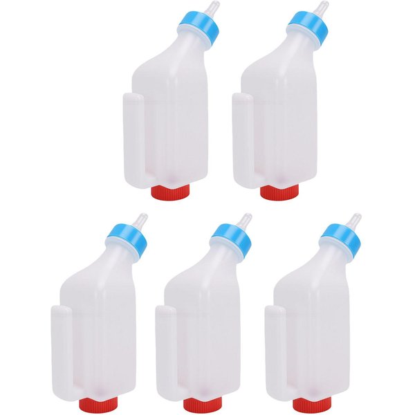 5 Sztuk Butelka Do Karmienia JagniąT ZagęSzczona Butelka Do Karmienia KóZ Z Smoczkiem I Uchwytem Do Zawieszania Dla BydłA 500ML-image