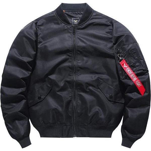 Kurtka MęSka Typu Tough Guy Na Jesień/Zimę Air Force Ma1 Bomber Jacket MęSka Kurtka Lotnicza 3XL Black-image
