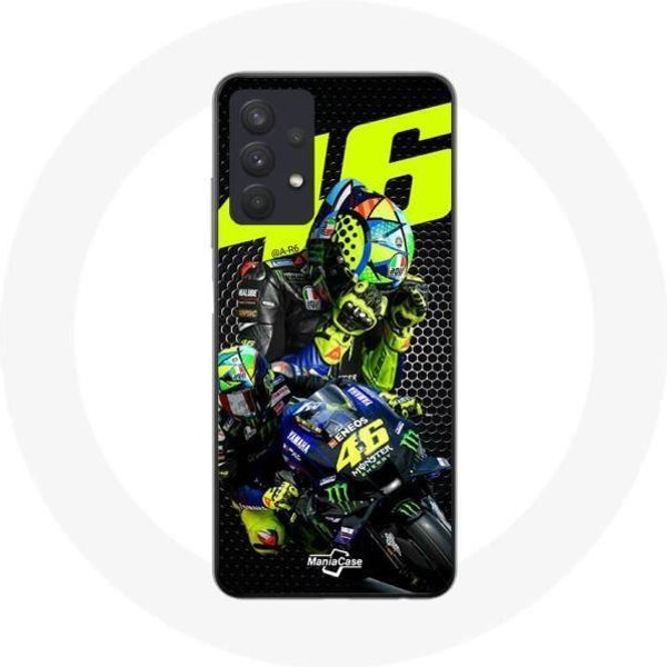 Funda - Maniacase - Samsung Galaxy A32 4G - Flexible - Negra - Logo Valentino Rossi Motogp Monster-image