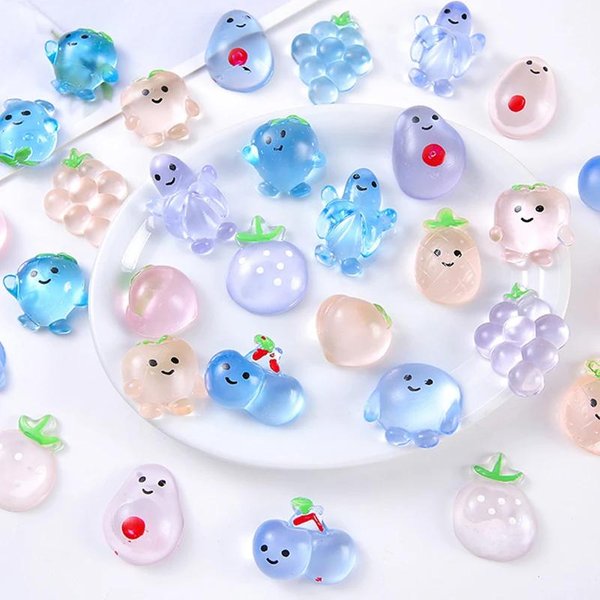 10 SZT Mini Przezroczyste Owoce Hi Squishy Zabawka Do Redukcji Stresu Dla Dzieci Upominki Na Imprezę Urodzinową Prezenty Nagrody-image