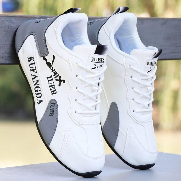 Sneakersy MęSkie OddychająCe AntypośLizgowe Buty Sportowe Buty Casual Na Platformie Dla StudentóW MęSkie Wygodne Buty Outdoor Do Chodzenia Biegania 40 Gray-image